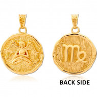 STERLING SILVER 925 GOLD PVD COATED PENDANT