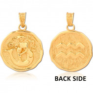 STERLING SILVER 925 GOLD PVD COATED PENDANT