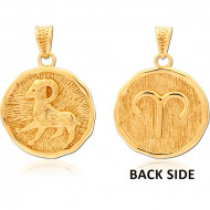 STERLING SILVER 925 GOLD PVD COATED PENDANT