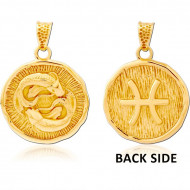 STERLING SILVER 925 GOLD PVD COATED PENDANT