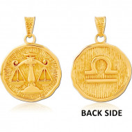 STERLING SILVER 925 GOLD PVD COATED PENDANT