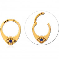 STERLING SILVER 925 GOLD PLATED JEWELED MULTI PURPOSE CLICKER