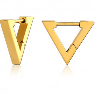 GOLD PVD COATED SURGICAL STEEL HUGGIES PAIR