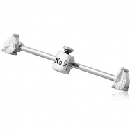 SURGICAL STEEL INDUSTRIAL BARBELL ADJUSTABLE SLIDING CHARM PIERCING