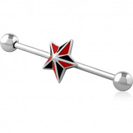 SURGICAL STEEL INDUSTRIAL BARBELL PIERCING