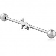 SURGICAL STEEL INDUSTRIAL BARBELL PIERCING