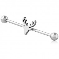 SURGICAL STEEL INDUSTRIAL BARBELL PIERCING