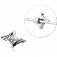 SURGICAL STEEL ADJUSTABLE SLIDING CHARM FOR INDUSTRIAL BARBELL PIERCING