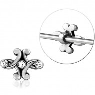 SURGICAL STEEL ADJUSTABLE SLIDING CHARM FOR INDUSTRIAL BARBELL PIERCING