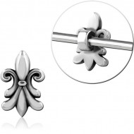 SURGICAL STEEL ADJUSTABLE SLIDING CHARM FOR INDUSTRIAL BARBELL PIERCING