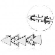 SURGICAL STEEL ADJUSTABLE SLIDING CHARM FOR INDUSTRIAL BARBELL PIERCING