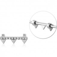 SURGICAL STEEL ADJUSTABLE SLIDING CHARM FOR INDUSTRIAL BARBELL PIERCING