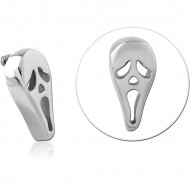 SURGICAL STEEL ATTACHMENT FOR 1.6MM INTERNALLY THREADED PINS PIERCING