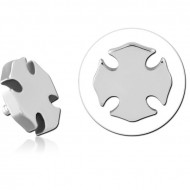 SURGICAL STEEL ATTACHMENT FOR 1.6MM INTERNALLY THREADED PINS PIERCING