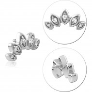 SURGICAL STEEL INTERNALLY THREADED JEWELED MICRO LABRET