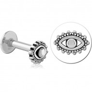 SURGICAL STEEL INTERNALLY THREADED MICRO LABRET PIERCING