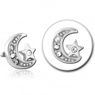 SURGICAL STEEL JEWELED MICRO ATTACHMENT FOR 1.2MM INTERNALLY THREADED PINS