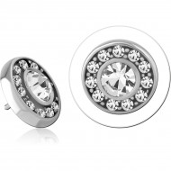 SURGICAL STEEL JEWELED MICRO ATTACHMENT FOR 1.2MM INTERNALLY THREADED PINS