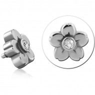 SURGICAL STEEL JEWELED MICRO ATTACHMENT FOR 1.2MM INTERNALLY THREADED PINS PIERCING