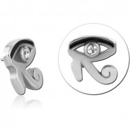 SURGICAL STEEL JEWELED MICRO ATTACHMENT FOR 1.2MM INTERNALLY THREADED PINS PIERCING
