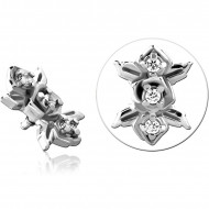 SURGICAL STEEL JEWELED MICRO ATTACHMENT FOR 1.2MM INTERNALLY THREADED PINS
