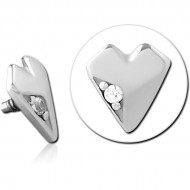 SURGICAL STEEL JEWELED MICRO ATTACHMENT FOR 1.2MM INTERNALLY THREADED PINS PIERCING