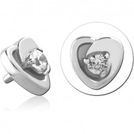 SURGICAL STEEL JEWELED MICRO ATTACHMENT FOR 1.2MM INTERNALLY THREADED PINS