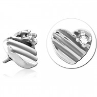 SURGICAL STEEL JEWELED MICRO ATTACHMENT FOR 1.2MM INTERNALLY THREADED PINS