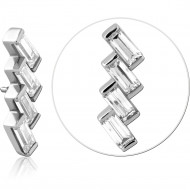 SURGICAL STEEL JEWELED MICRO ATTACHMENT FOR 1.2MM INTERNALLY THREADED PINS