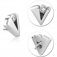 SURGICAL STEEL JEWELLED MICRO ATTACHMENT FOR 1.2MM INTERNALLY THREADED PINS
