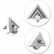 SURGICAL STEEL JEWELED MICRO ATTACHMENT FOR 1.2MM INTERNALLY THREADED PINS