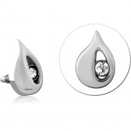 SURGICAL STEEL JEWELED MICRO ATTACHMENT FOR 1.2MM INTERNALLY THREADED PINS