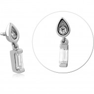 SURGICAL STEEL JEWELED MICRO ATTACHMENT FOR 1.2MM INTERNALLY THREADED PINS