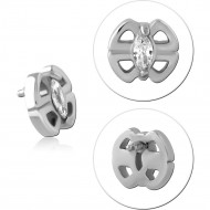 SURGICAL STEEL JEWELLED MICRO ATTACHMENT FOR 1.2MM INTERNALLY THREADED PINS