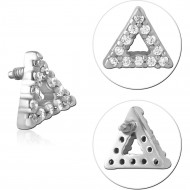 SURGICAL STEEL JEWELED MICRO ATTACHMENT FOR 1.2MM INTERNALLY THREADED PINS