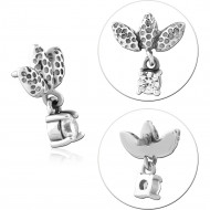 SURGICAL STEEL JEWELLED MICRO ATTACHMENT FOR 1.2MM INTERNALLY THREADED PINS