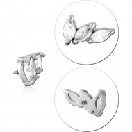 SURGICAL STEEL JEWELLED MICRO ATTACHMENT FOR 1.2MM INTERNALLY THREADED PINS