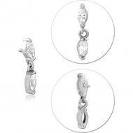 SURGICAL STEEL JEWELED MICRO ATTACHMENT FOR 1.2MM INTERNALLY THREADED PINS
