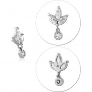 SURGICAL STEEL JEWELED MICRO ATTACHMENT FOR 1.2MM INTERNALLY THREADED PINS