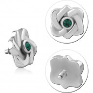 SURGICAL STEEL JEWELLED MICRO ATTACHMENT FOR 1.2MM INTERNALLY THREADED PINS