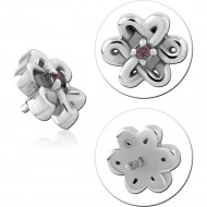 SURGICAL STEEL JEWELLED MICRO ATTACHMENT FOR 1.2MM INTERNALLY THREADED PINS