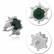 SURGICAL STEEL JEWELLED MICRO ATTACHMENT FOR 1.2MM INTERNALLY THREADED PINS