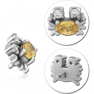 SURGICAL STEEL JEWELLED MICRO ATTACHMENT FOR 1.2MM INTERNALLY THREADED PINS