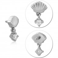 SURGICAL STEEL JEWELED MICRO ATTACHMENT FOR 1.2MM INTERNALLY THREADED PINS