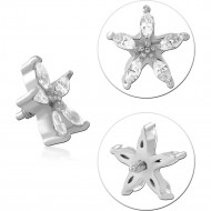 SURGICAL STEEL JEWELED MICRO ATTACHMENT FOR 1.2MM INTERNALLY THREADED PINS