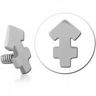 SURGICAL STEEL MICRO ATTACHMENT FOR 1.2MM INTERNALLY THREADED PINS PIERCING