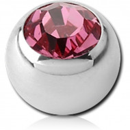 SURGICAL STEEL VALUE CRYSTAL JEWELLED BALL PIERCING