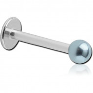 SURGICAL STEEL LABRET WITH ANODISED BALL
