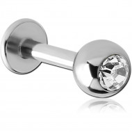 SURGICAL STEEL JEWELLED LABRET