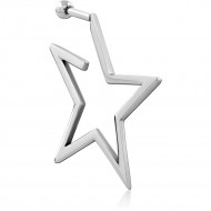 SURGICAL STEEL TRAGUS BARBELL - STAR